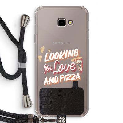 Pizza is the answer: Samsung Galaxy J4 Plus Transparant Hoesje met koord