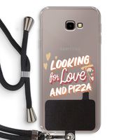 Pizza is the answer: Samsung Galaxy J4 Plus Transparant Hoesje met koord