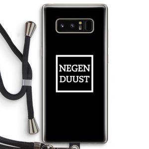 Negenduust black: Samsung Galaxy Note 8 Transparant Hoesje met koord
