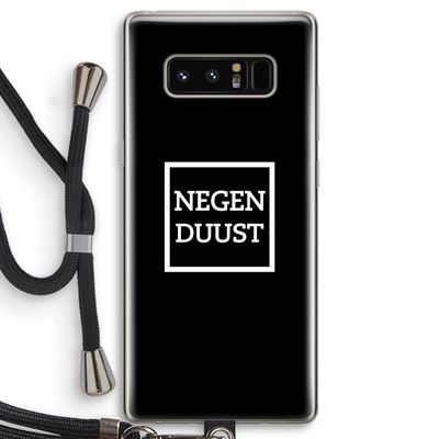 Negenduust black: Samsung Galaxy Note 8 Transparant Hoesje met koord