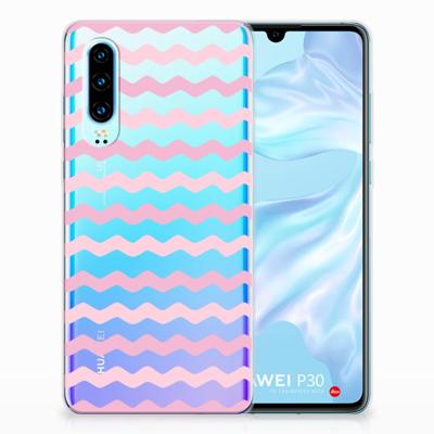Huawei P30 | TPU bumper | Waves Roze