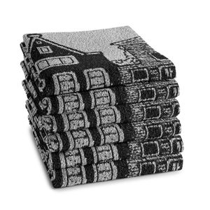 DDDDD Keukendoek Canal Black (6 stuks)