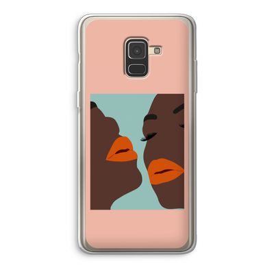 Orange lips: Samsung Galaxy A8 (2018) Transparant Hoesje