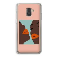 Orange lips: Samsung Galaxy A8 (2018) Transparant Hoesje