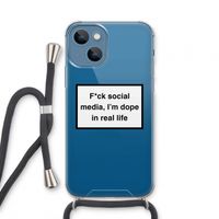 I'm dope: iPhone 13 mini Transparant Hoesje met koord
