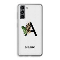 Charcoal Flora: Samsung Galaxy S21 Transparant Hoesje