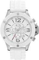 Horlogeband Armani Exchange AX1525 Silicoon Wit 22mm