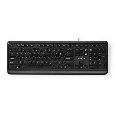 Nedis Bedraad Toetsenbord | USB-A | QWERTY | US Internationaal | | 1 stuks - KBMU200BKUS KBMU200BKUS