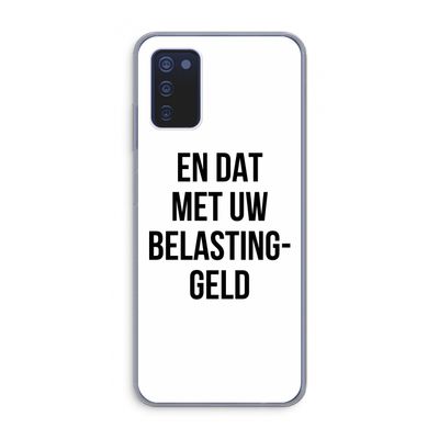Belastinggeld: Samsung Galaxy A03s Transparant Hoesje