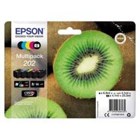 Inktcartridge Epson 202 T02E74 zwart + 3 kleuren + foto zwart | 5 stuks