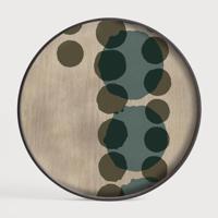 Ethnicraft Rond Dienblad 'Layered Dots' 61cm, kleur Slate