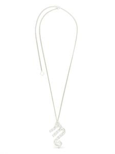 Jil Sander zodiac-pendant silver necklace - Argent