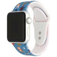 Apple Watch Print Sport Band - Kerst Blauw - 44, 45, 46 & 49mm Apple Watch Print Sport Band - Kerst Blauw - 44, 45, 46 & 49mm