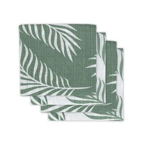 Jollein set van 4 multidoeken small Nature Ash Green Maat