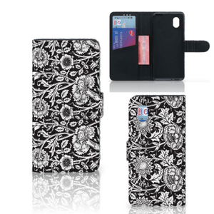 Alcatel 1B (2020) Hoesje Black Flowers