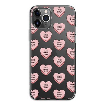 Chicks before dicks: iPhone 11 Pro Transparant Hoesje