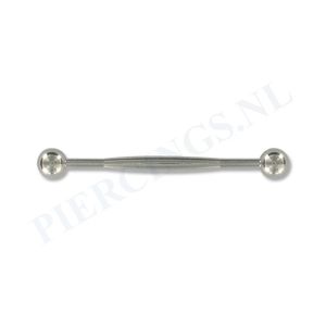Industrial barbell dikker midden 32 mm