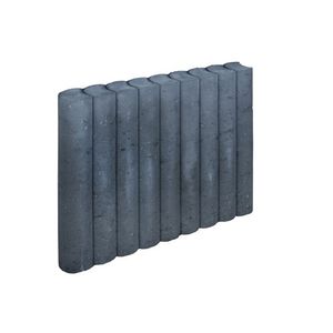 3 stuks! Rondo palissade zwart 8x50x50 cm - Gardenlux