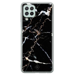 Samsung Galaxy A22 4G siliconen hoesje - Marmer zwart