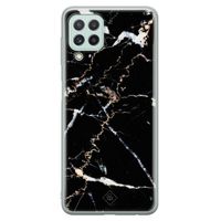 Samsung Galaxy A22 4G siliconen hoesje - Marmer zwart Samsung Galaxy A22 4G siliconen hoesje - Marmer zwart