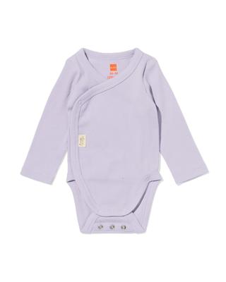 HEMA Newborn meegroei overslagromper rib lichtpaars (lichtpaars)