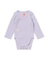 HEMA Newborn meegroei overslagromper rib lichtpaars (lichtpaars)