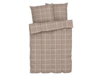LIVARNO home Dekbedovertrek 240 x 220 cm (Ruit/Bruin)