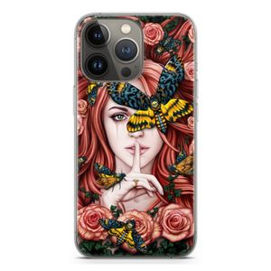 Lady Moth: iPhone 13 Pro Transparant Hoesje
