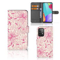 Samsung Galaxy A52 Hoesje Pink Flowers