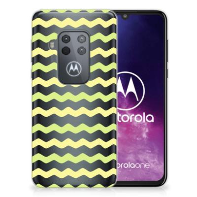 Motorola One Zoom | TPU bumper | Waves Yellow
