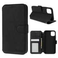 iPhone 11 Azns Wallet Case with Stand Function - Black - thumbnail