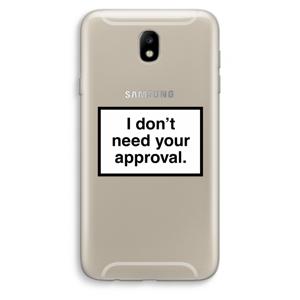 Don't need approval: Samsung Galaxy J7 (2017) Transparant Hoesje