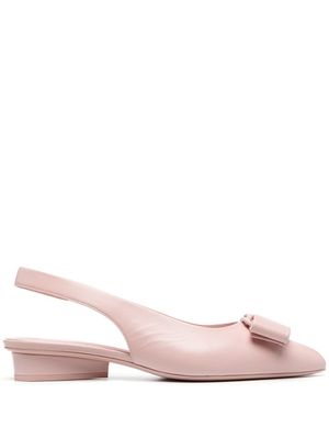 Ferragamo ballerines à bride arrière - Rose