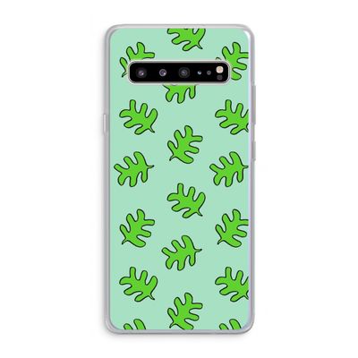Groene blaadjes: Samsung Galaxy S10 5G Transparant Hoesje