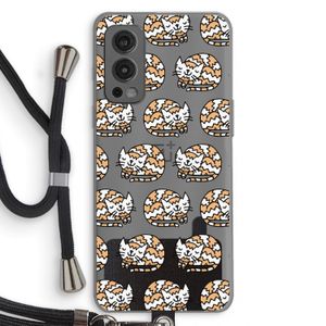 Slapende poes: OnePlus Nord 2 5G Transparant Hoesje met koord