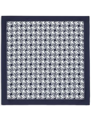 Dolce & Gabbana Zijden pochet met geometrische print - Blauw
