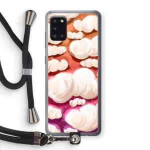 Katoen Wolken: Samsung Galaxy A31 Transparant Hoesje met koord