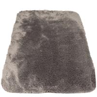 Spirella badkamer vloer kleedje/badmat tapijt - hoogpolig en luxe uitvoering - grijs - 60 x 90 cm - Microfiber   -