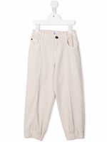 Brunello Cucinelli Kids pantalon à plis marqués - Tons neutres