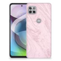 Motorola Moto G 5G | TPU | Siliconen hoesje | Marble Pink - Origineel Cadeau Vriendin