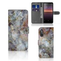 Sony Xperia 10 II | Bookcase | Marmer Grijs