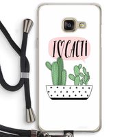 I love cacti: Samsung Galaxy A3 (2016) Transparant Hoesje met koord
