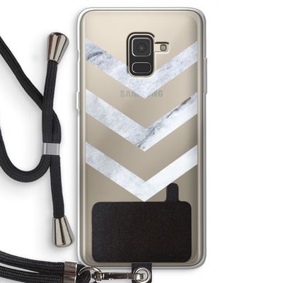Marmeren pijlen: Samsung Galaxy A8 (2018) Transparant Hoesje met koord