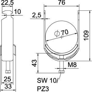 OBO Bettermann 1186069 Beugelklem 1 stuk(s)