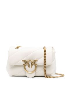 PINKO sac porté épaule matelassé à fermeture zippée - Blanc