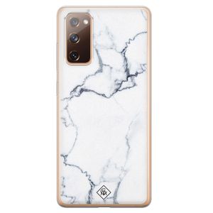 Samsung Galaxy S20 FE siliconen hoesje - Marmer grijs