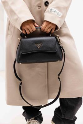 Guess Gloriana 2 Comp Flap Tas Zwart - Kleur: Zwart | Soccerfanshop