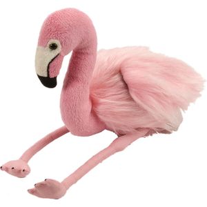 Pluche knuffel roze Flamingo van 20 cm   -