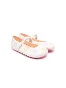 Camper Kids ballerines à fleurs brodées - Blanc