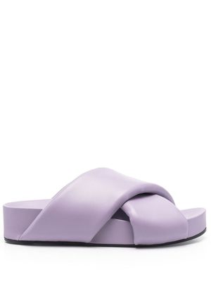Jil Sander sandales en cuir à brides croisées - Violet